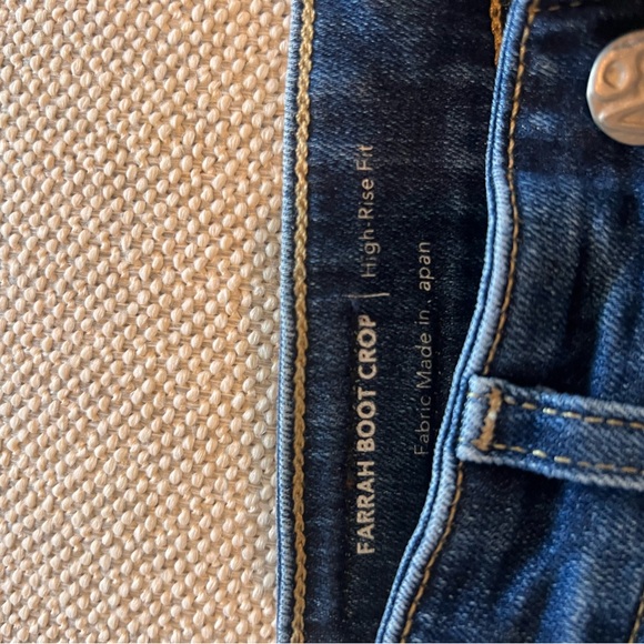 AG Farrah Boot Crop High Rise Blue Jeans 24 - Picture 6 of 7